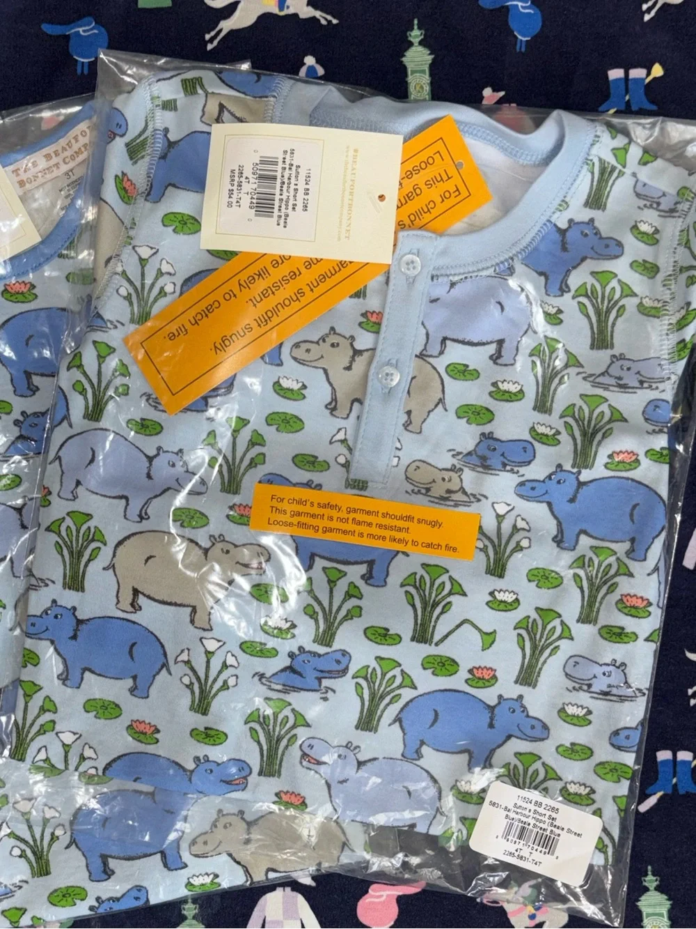 TBBC night night. Short sleeve and shorts. NIB